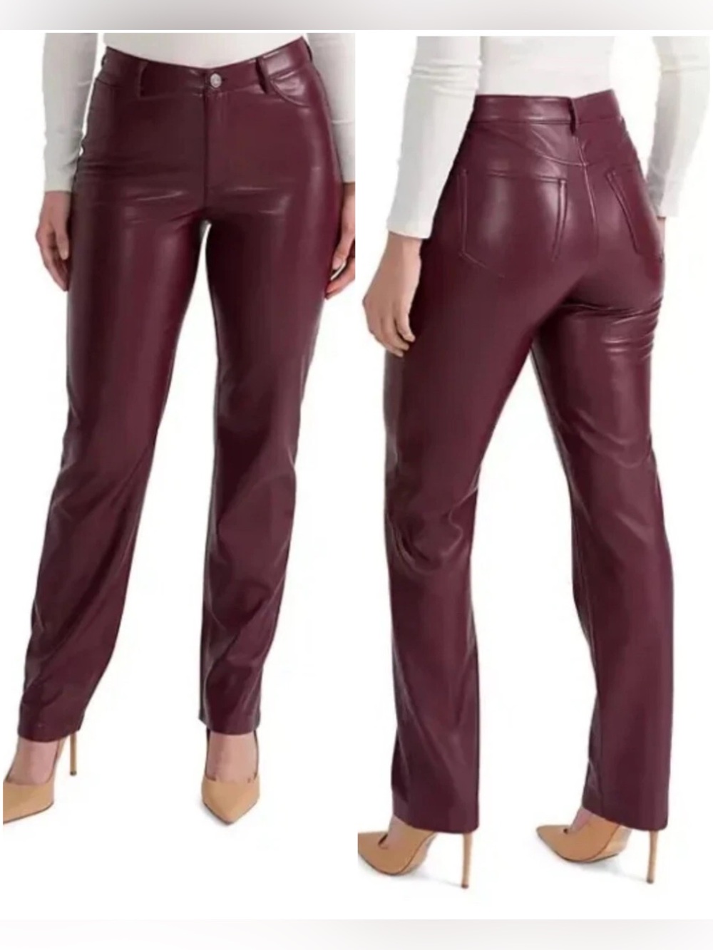 Joie Limited Edition Ladies Pant Size
14 Burgundy Vegan Leather NEW